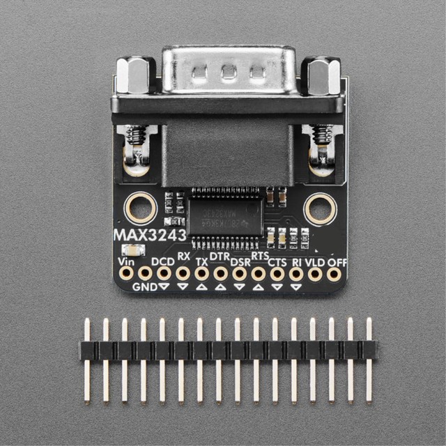 Adafruit 6253 Full Function RS232 Level Shifter Breakout Board With DE9 Male Connector MAX3243 TTL to RS232 Serial Transceiver