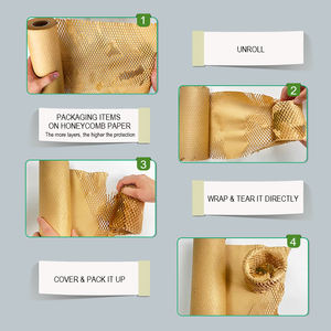 100% papel de embalaje de panal reciclable papel de cojín de panal regalo flor embalaje núcleo papel de regalo Flexible - Product Image 5