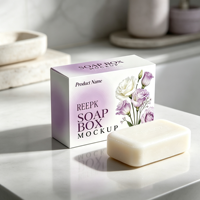 Boîte à savon portable en carton écologique personnalisée, imperméable, avec gaufrage à la feuille d'or, impression sérigraphique à paillettes, emballage en papier artistique