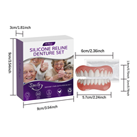 Ensemble de prothèses dentaires convivial en gros, couvre-prothèse dentaire adapté à la plupart des fausses dents, placage blanchissant pour un sourire parfait et confiant