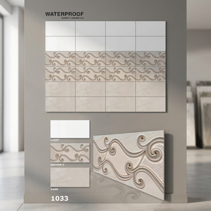 Precio de fábrica 300x600mm Azulejos de pared de cerámica digital 12x24 Nuevo diseño con zócalo personalizado para interiores Azulejo de porcelana - Product Image 6
