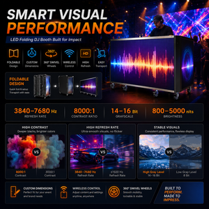 Pantalla LED de Alta Resolución con Amplio Ángulo de Visión y Cabina de DJ LED Plegable de Bloqueo Rápido para Fiestas, Exposiciones y Actividades <span class=keywords><strong>Comerciales</strong></span> - Product Image 5