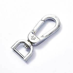 A3974 Zinc Alloy <b>Car</b> Keychain Chrome Plated Spring <b>Clip</b> Design For Keys And Gifts - Product Image 2