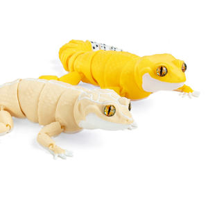 Figurine de lézard léopard imprimée en 3D, sculpture de lézard mobile pour la décoration de la maison, reptile réaliste, objet de <span class=keywords><strong>collection</strong></span>, ornement de bureau - Product Image 3