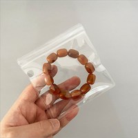 Sac à fermeture éclair en PVC transparent réutilisable personnalisé, petit format, gaufré, résistant à l'humidité, pour cosmétiques, bijoux, bagues, emballage, pochette à fermeture éclair