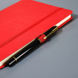 Carnet de notes de bureau en similicuir A5 avec spirale, sangle élastique, logo imprimé, luxe léger, cadeau - Product Image 6