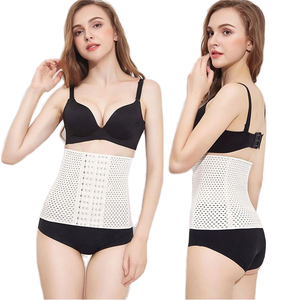 Corsé Reductor de Cintura Transpirable de Malla al por Mayor con 3 Hileras de Ganchos Ajustables y 24cm de Altura <span class=keywords><strong>para</strong></span> Control Abdominal Femenino - Product Image 1