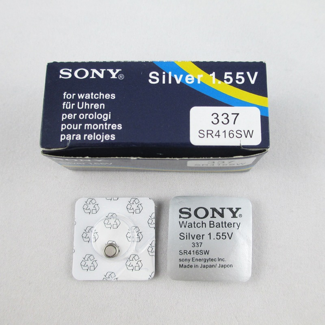 Watch Battery Silver 1.55v 337 SR416SW Button Cell for sony
