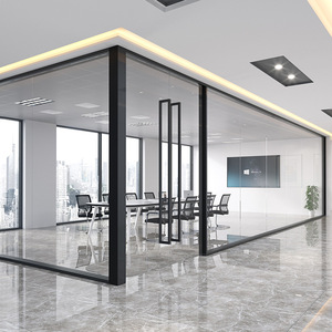Persianas venecianas huecas ignífugas de aleación de aluminio de vidrio doble individual modernas, <span class=keywords><strong>divisor</strong></span> de oficina Modular de Instalación rápida para sala de estar - Product Image 4