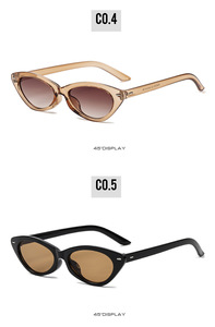 Lunettes de soleil polarisées <span class=keywords><strong>tendance</strong></span> de haute qualité, UV400, petite monture, œil de chat, lunettes de soleil de luxe pour femmes - Product Image 6