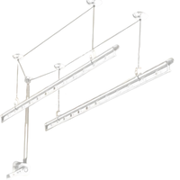 Séchoir à linge pliable pour plafond, commande manuelle, séchoir à linge en métal durable pour la maison