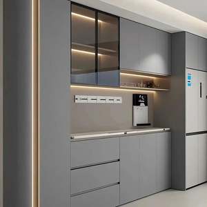 Buffet en bois moderne de luxe pour la cuisine, la salle à manger, le salon, fourniture directe d'usine, meubles de maison personnalisables - Product Image 3