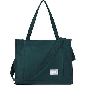 Sac fourre-tout en toile grande capacité, échantillon gratuit, pour le travail, les trajets domicile-travail, l'école, sac en tissu à bandoulière unique, haute esthétique - Product Image 5