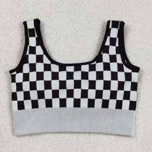 Sin aranceles, póngase en contacto conmigo GT1189 RTS 2025, ropa atlética de tendencia para mujer, ropa vaquera de alta calidad para mujer, chaleco negro a cuadros - Product Image 3
