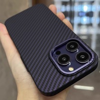  Funda Rígida de Fibra de Carbono para Carretera, Modelo a Prueba de Golpes con Paquete Completo de 15 Piezas para Teléfono Apple iPhone 16 Pro Max
