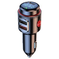 Chargeur de voiture USB C, émetteur FM T23, charge rapide PD, adaptateur allume-cigare, lecteur MP3 mains libres