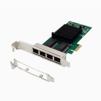 Tarjeta de red Intel I350 4/2 Port Gigabit NIC Interfaz Ethernet RJ45 externa para estación de trabajo de servidor Linux Windows