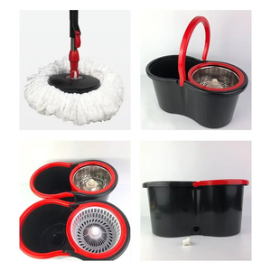 Chổi lau nhà xoay đa năng bằng thép không gỉ, đầu lau sợi microfiber, màu đen, giá nhà máy năm 2025, dễ sử dụng, có thể tái sử dụng - Product Image 3