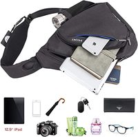 Sac à dos bandoulière, sac à dos de voyage à une épaule, sac à dos crossover avec port USB pour hommes
