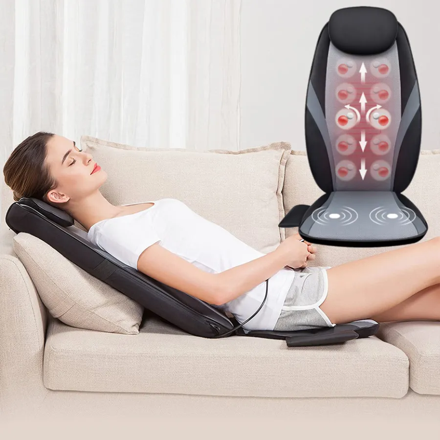 Einstellbare Punkt massage 2 Geschwindigkeiten Shiatsu Tragbares Voll rücken massage gerät mit Wärme für den Heimgebrauch