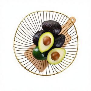 Bandeja Moderna de Alta Gama con Borde Curvo, de Una Sola Capa, de Alambre Metálico Dorado, para Decoración de Frutas, Verduras y Pan - Product Image 4