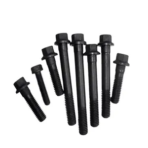 M4 M6 M8 DIN931/DIN933 Parafuso de alta resistência Aço Carbono Zinco Preto Hex Parafuso