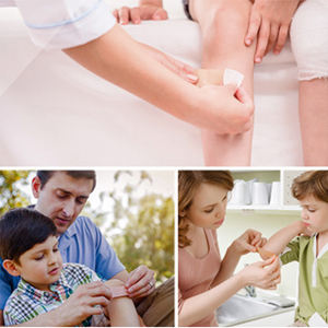 Venda al por mayor de vendajes elásticos de PE, adhesivos para la curación rápida de heridas, apósitos impermeables de plástico. - Product Image 4