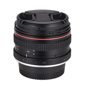 Objectif portrait plein format 50 mm F1.4 à mise au point manuelle, optique multicouche, noir, pour EOS Rebel T8i T7i T7 T6 T3i <span class=keywords><strong>T2i</strong></span> - Product Image 4