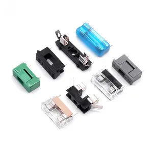 PCB board installation 5*20mm 6*30mm ceramic fuse holder with transparent cover fuse box pcb glass fuse holder