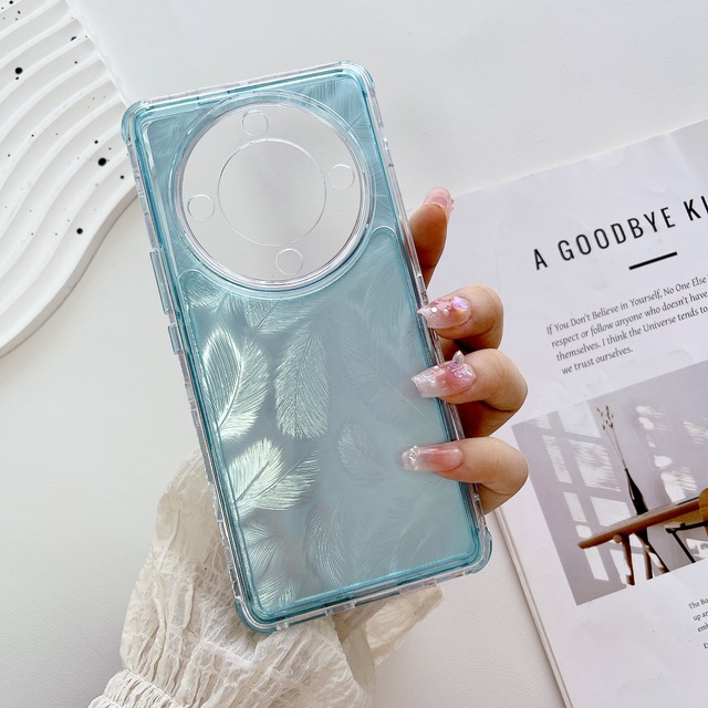Gradient Feather Colorful Shockproof Ultra 3 in 1 Phone Case Cover for HONOR 90/90 LITE