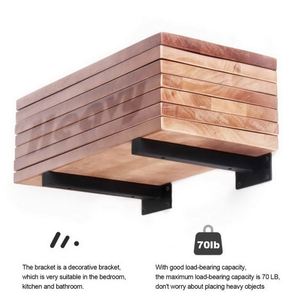 ขายึดเหล็กสามเหลี่ยม WEKIS สำหรับชั้นวางของแบบติดผนัง รับน้ำหนักได้มาก ขนาด 30x4x15 ซม. สีดำเคลือบผง รับน้ำหนักได้ 75 ปอนด์ - Product Image 2