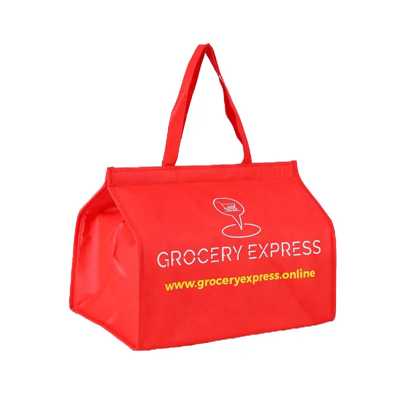 थोक सस्ते अनुकूलित आकार अछूता खाद्य आइस क्रीम इज़ोटेर्माल गैर बुना कूलर बैग