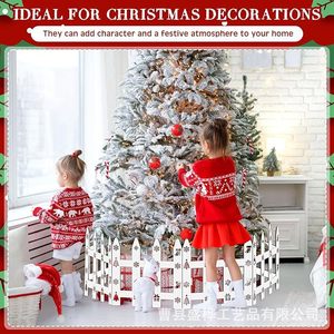 Wooden Christmas <b>Tree</b> Skirt Circle Base Traditional Style Engraved Green Plant Decoration for Christmas <b>Tree</b> <b>Stand</b> - Product Image 3