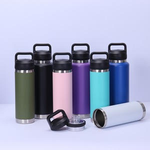 18OZ chai nước thép không gỉ rơm cup termos phích với Chug Nắp thể thao cắm trại chai nước lạnh nóng nhiệt <span class=keywords><strong>Flask</strong></span> - Product Image 5