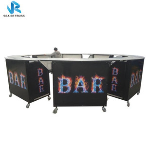 Comptoir de bar à cocktails mobile en aluminium à Guangzhou Factory Bar portable sur roues Comptoir de bar à domicile Comptoir de café - Product Image 2