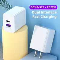 PD20W USB A Type C Two Port Wall Charger
