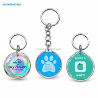Etiqueta de Identificación NFC para Mascotas de 13.56mhz con Código QR, Etiqueta de Rastreo RFID para Mascotas