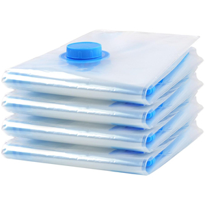 Sacs de rangement sous vide, sacs gain de place pour couvertures et draps compressés, rangement scellé pour vêtements, pompe manuelle incluse - Product Image 1