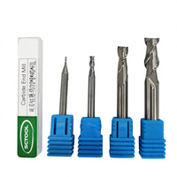 Fraise à bout en carbure monobloc à 2 cannelures en spirale de 3 mm à 12 mm pour la sculpture sur MDF, PVC et la découpe du bois avec revêtement OEM, support pour fraises CNC
