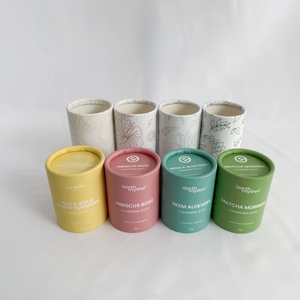 บรรจุภัณฑ์กระดาษแข็งทรงกระบอกสีดำด้าน ทำมือ รีไซเคิลได้ ปรับแต่งได้ เกรดสำหรับอาหาร สำหรับชา เครื่องสำอาง บรรจุภัณฑ์กระดาษแบบซอง - Product Image 3