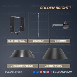 Projecteur industriel à haute luminosité série GB HB R pour l'éclairage des entrepôts, ateliers et usines, avec un design économe en énergie - Product Image 6