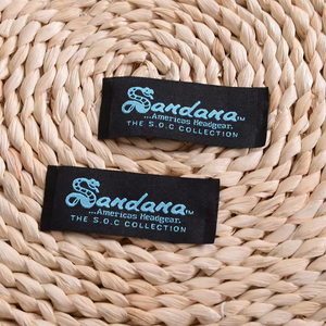High Quality <strong>Customized</strong> Logos Brand <strong>Labels</strong> Woven Sewing on <strong>Jeans</strong> Hem <strong>Label</strong> Garment Part <strong>Labels</strong> for Clothing - Product Image 5