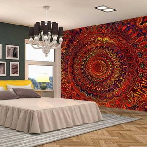 Tapisserie murale florale en polyester imprimée, lavable en machine, décoration murale, art mural, vente en gros, lavage à la main, moderne - Product Image 3