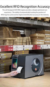 Imprimante <span class=keywords><strong>thermique</strong></span> à code-barres pour vêtements de chauffage industriels, vitesse rapide, encodage d'étiquettes RFID UHF, interface Android, caractéristiques des produits en stock - Product Image 5