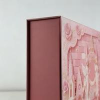 Boîte cadeau en papier en forme de livre, écologique, en matériaux recyclés, pour cosmétiques, avec gaufrage et insert personnalisé