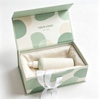 Boîte-cadeau de luxe personnalisée avec logo de marque, parfum, bougie, ruban, boîte rigide magnétique pour emballages de soins de la peau et de cosmétiques