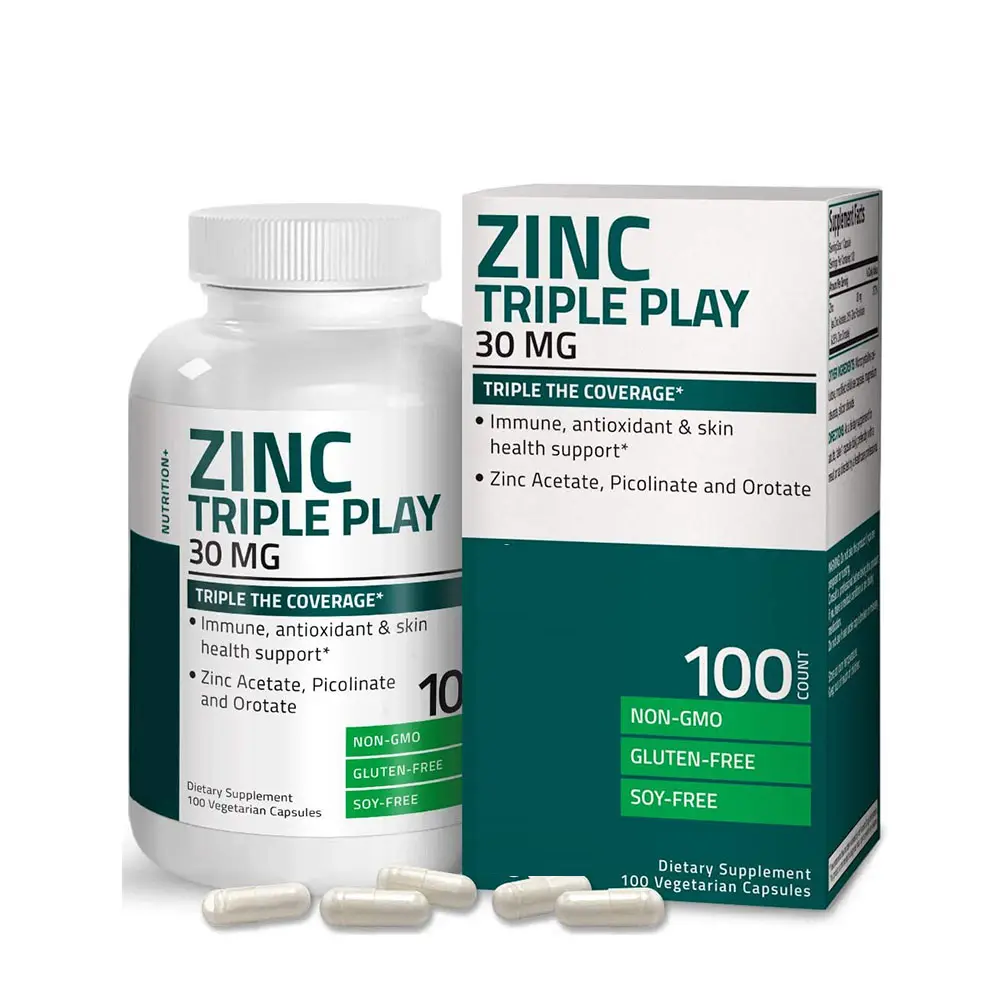 Capsule di zinco per etichette Private vitamina D metionina supporto per l'immunità metabolismo