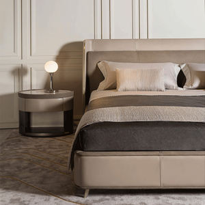 Lit italien moderne cadre <span class=keywords><strong>de</strong></span> lit en bois haut <span class=keywords><strong>de</strong></span> gamme en cuir cadre <span class=keywords><strong>de</strong></span> lit king size hôtel à quatre affiches luxe - Product Image 3