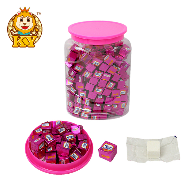 Wholesale Drop Shape Fruity Yogurt Tablet Compress Hard Candy Sweet in Bottle