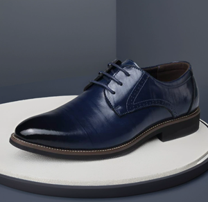 Zapatos Oxford Negros con Puntera Reforzada para Hombre, con Cordones, Formales, para Negocios y Caminar - Product Image 2